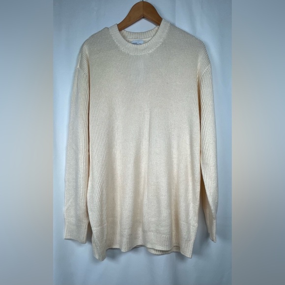 Danielle Bernstein Ivory Women’s Sweater Size S/M Oversized  Chunky Crewneck - Picture 4 of 10